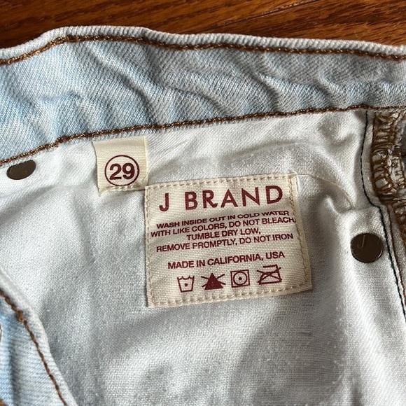 J Brand | Aquarius Raw Hem Denim Jean Lightwash Shorts Size 29/8 Summer Beach - Picture 6 of 6